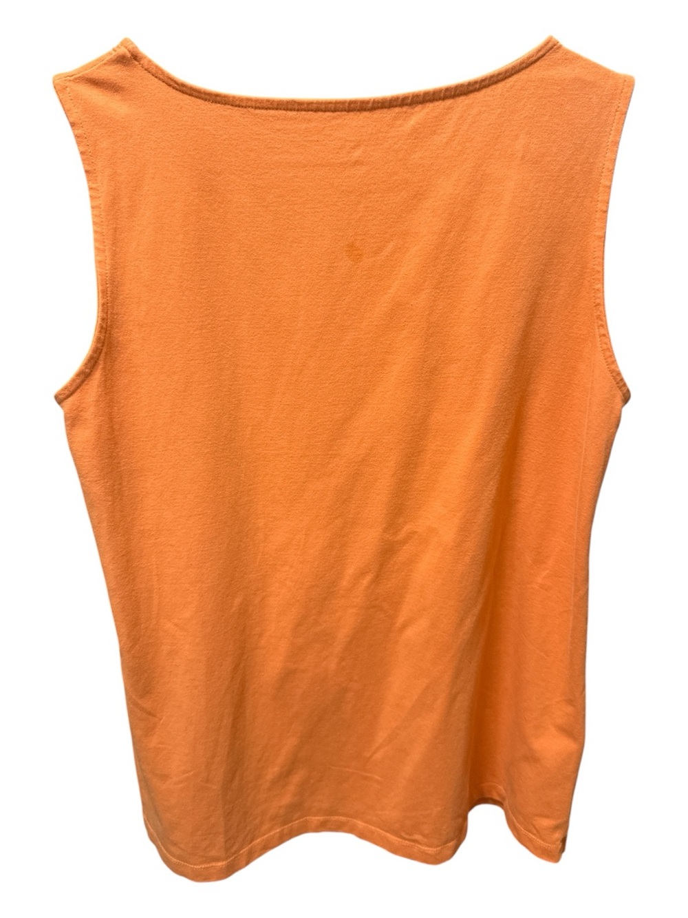Cleo Orange Pleated Button Front Sleeveless Top – Size L/XL - Picture 4 of 5
